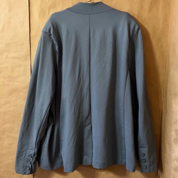 Universal Standard | NWT Smoking Jacket Blazer Stormy Weather Grey Size 3XL - Picture 10 of 16